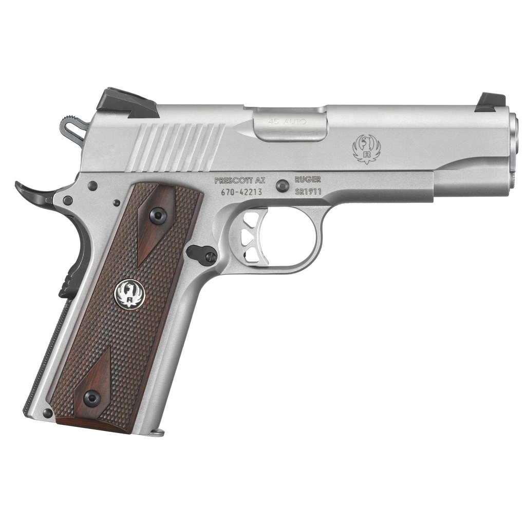 Ruger SR1911 45 ACP 4.25" Barrel 7Rds Silver