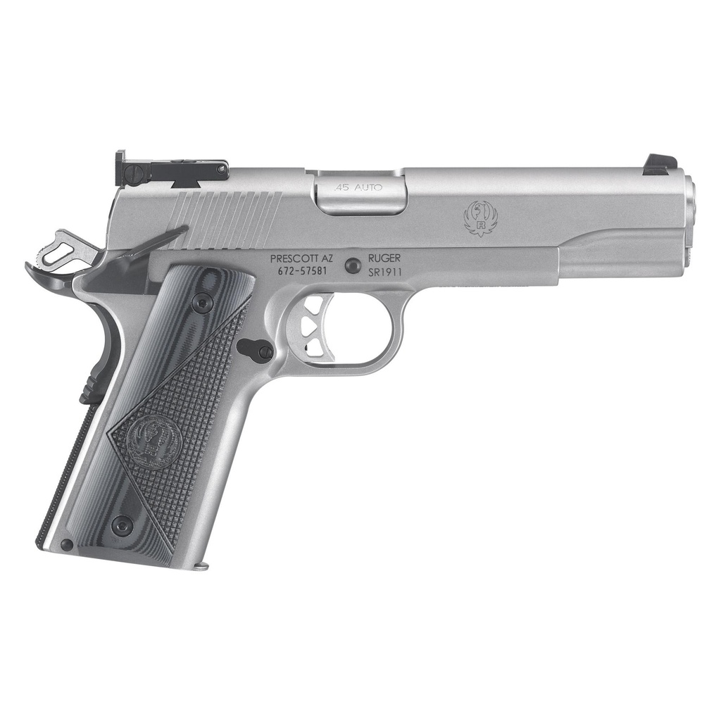 Ruger SR 1911 Target 45ACP 5" Barrel 8Rds Silver