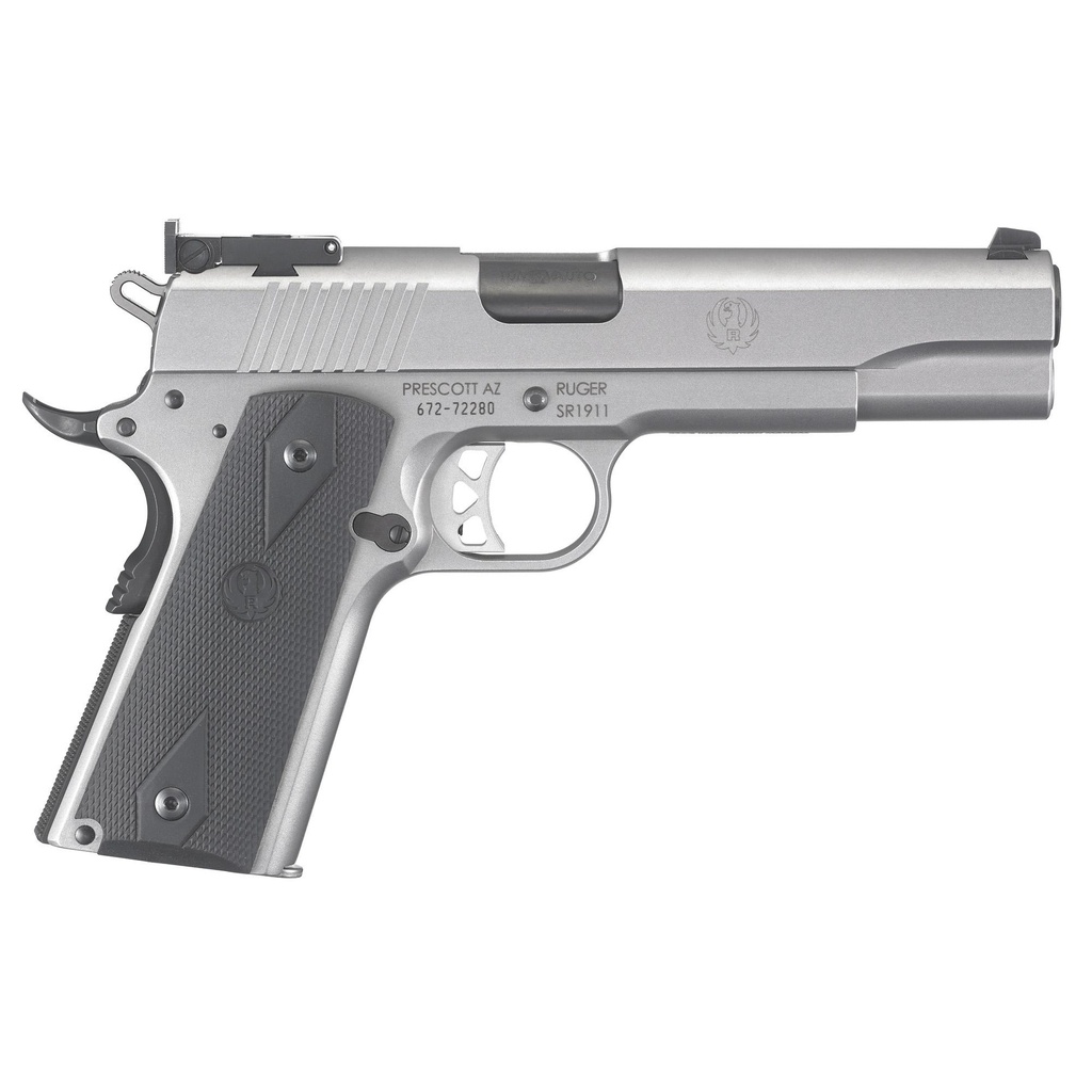 Ruger SR 1911 10MM 5" Barrel 8Rds 2Mags Silver