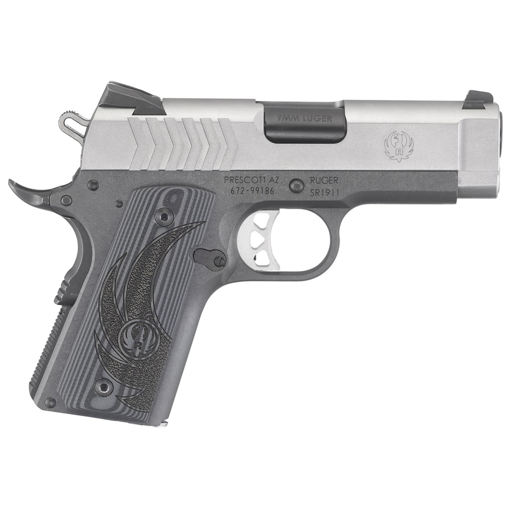 Ruger SR 1911 9MM 3.6" Barrel 8Rds Silver