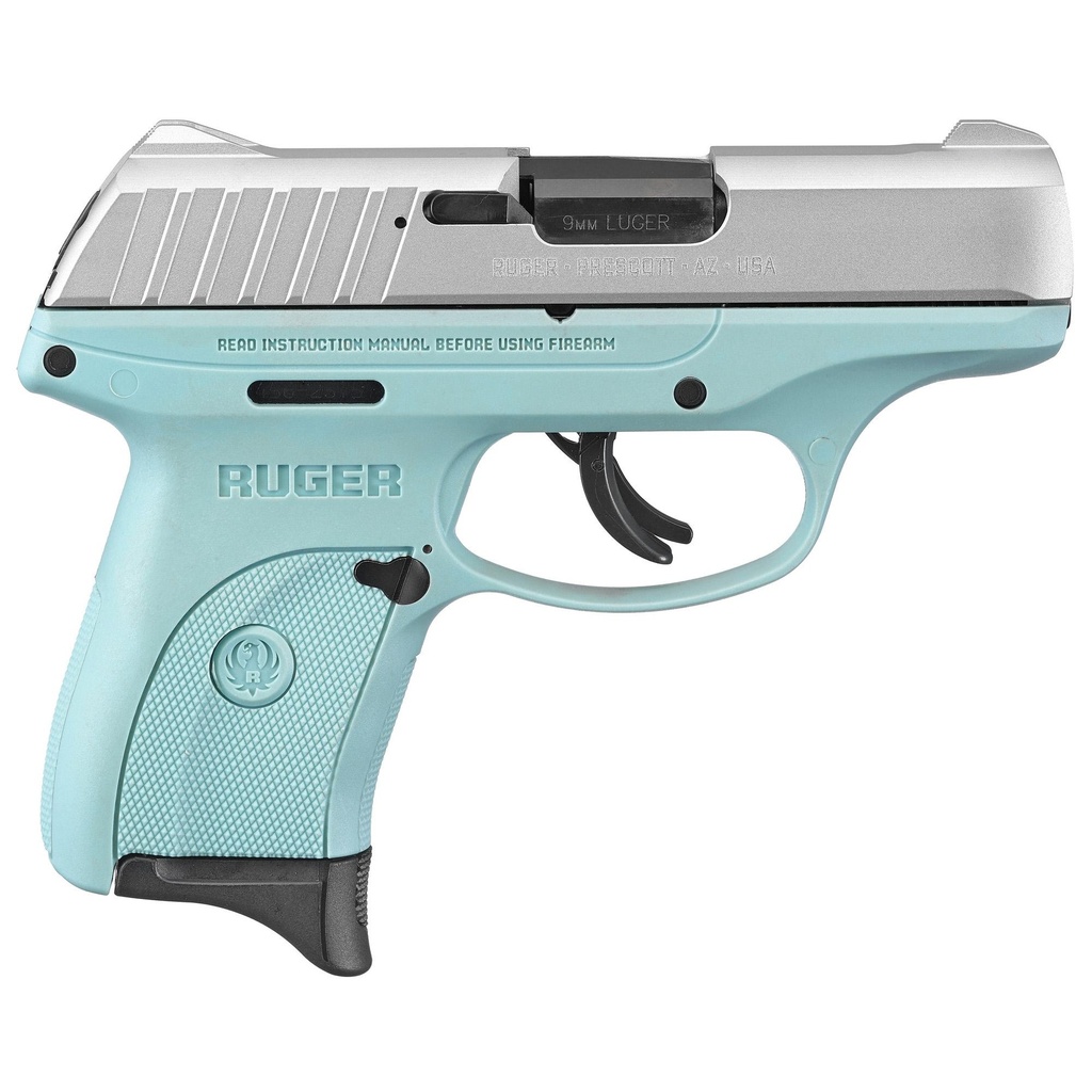 Ruger EC9s 9MM 3.1" Barrel 7Rds Turquoise and Silver