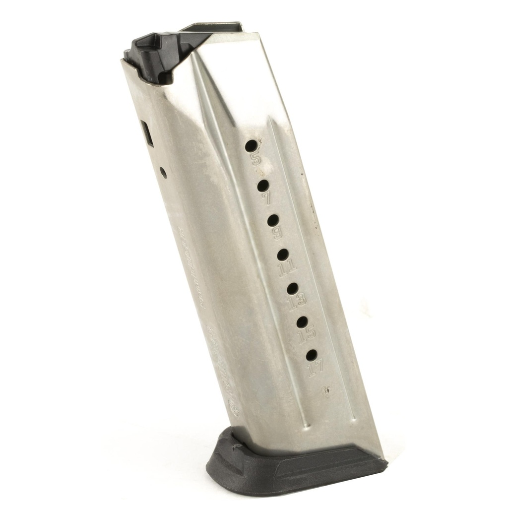Ruger Magazine 9MM 17Rds Fits Ruger American Stainless Steel Silver Will Fit PC9 w/ a Ruger American Pistol Well Insert Installed (Not Included) 