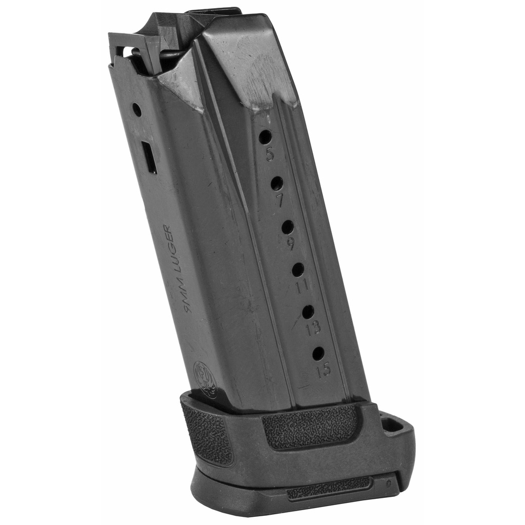 Ruger Magazine 9MM 15Rds Fits Ruger Security-9 Steel Black Includes Sleeve Extension 