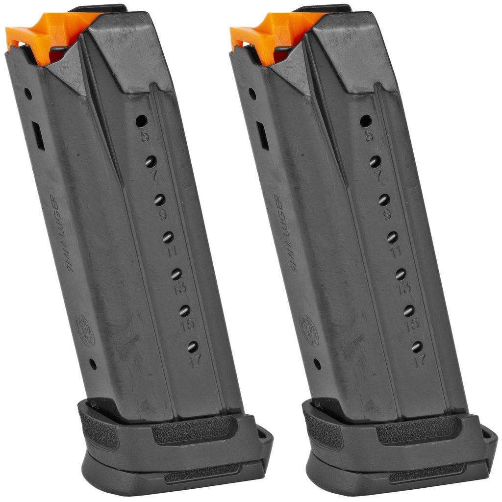 Ruger Magazines 9MM 17Rds Fits Ruger Security-9 Steel Black 2 Pack 