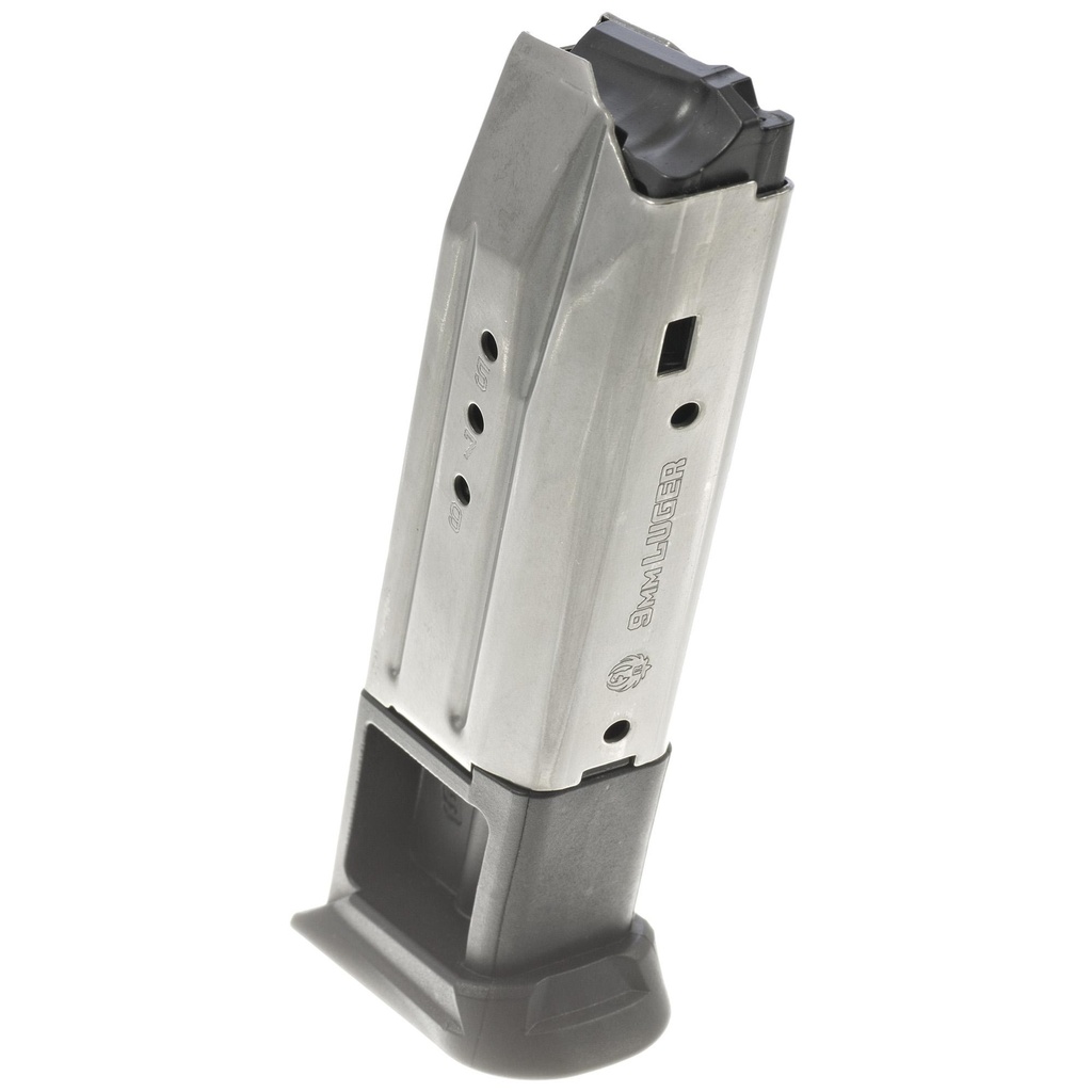 Ruger Magazine 9MM 10Rds Fits Ruger American Stainless Polymer Base Silver 