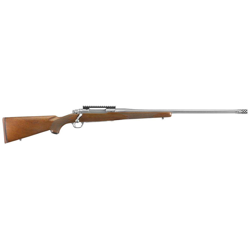 Ruger Hawkeye Hunter Bolt Action 300 Winchester Magnum 24" Free Float Cold Hammer Forged Barrel 3Rds Silver