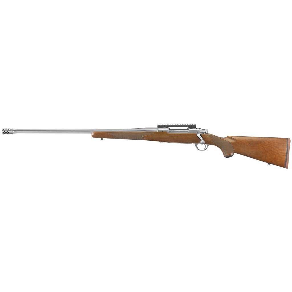 Ruger Hawkeye Hunter Bolt Action 300 Winchester Magnum 24" Free Floated Cold Hammer Forged Barrel 3Rds Silver