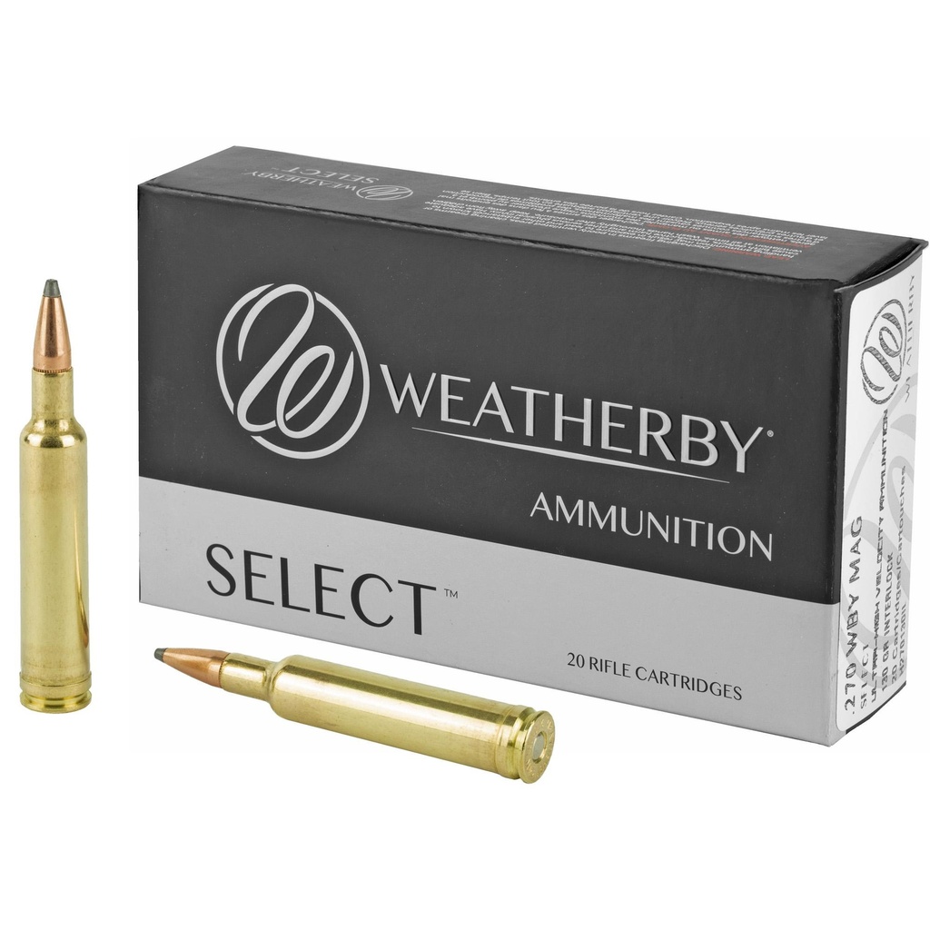 Weatherby Select 270 Weatherby Magnum 130 Grain InterLock 20 Round Box 