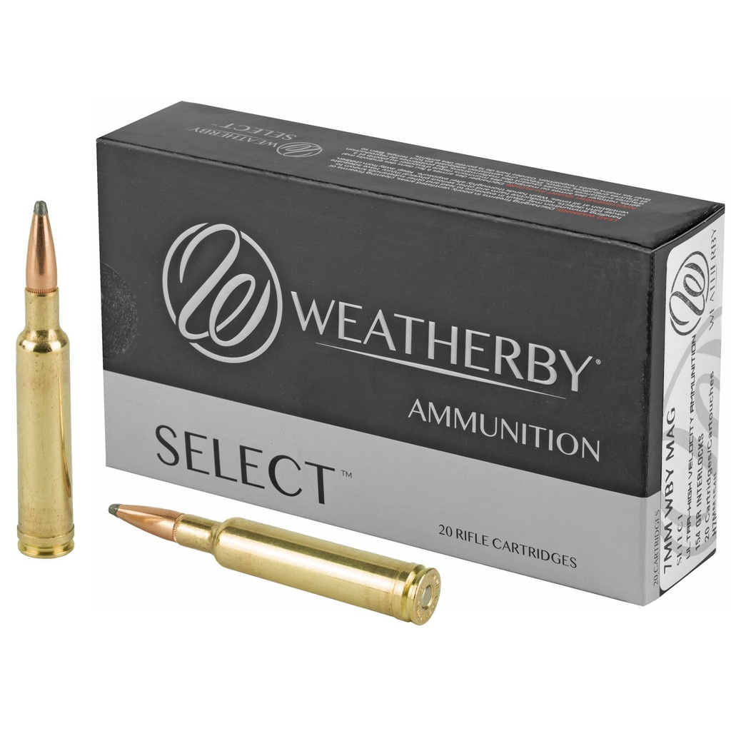 Weatherby Select 7MM Weatherby Magnum 154 Grain Hornady InterLock 20 Round Box 