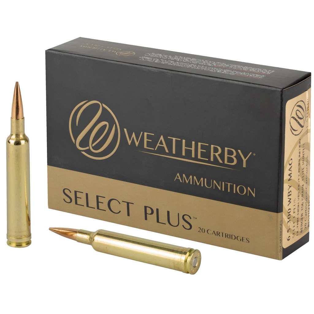 Weatherby Select Plus 6.5-300 Weatherby 156Gr Berger EOL Elite Hunter 20 Round Box 