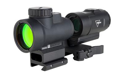 Trijicon MRO SD Combo Red Dot with 3X Magnifier 25mm Objective 2 MOA Dot Matte Finish Black Full Co-Witness Mount 