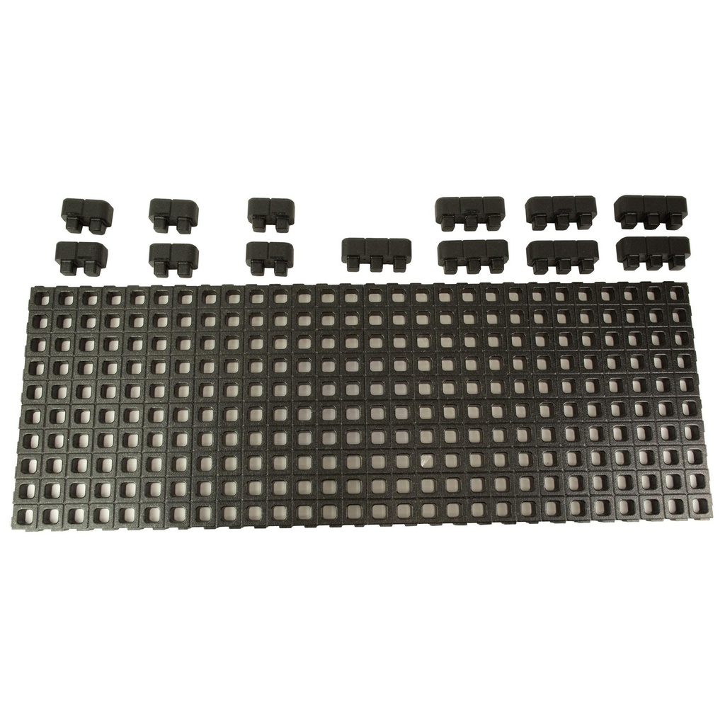 Magpul Industries DAKA Rifle Grid Case Organizer Black Includes Eight (8) GRID Panels, Six (6) Triple Blocks Six (6) Double Blocks Four (4) DAKA Gear Straps and Eight (8) Adhesive Gap Shims 