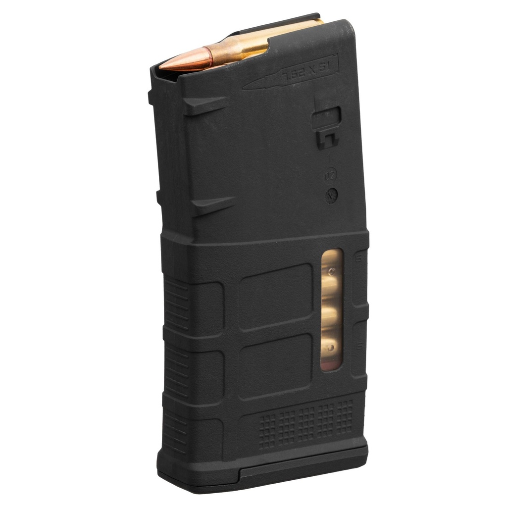 Magpul Industries PMAG 20 LR/SR GEN M3 with Window 308 Winchester/762NATO 20Rds Fits DPMS/SR25/LaRue OBR Black 