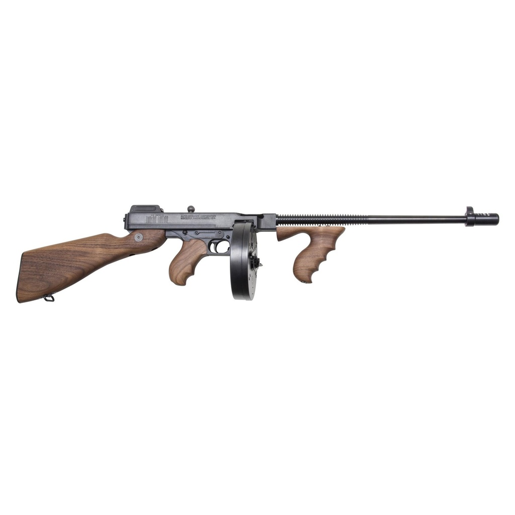 Auto Ordnance T1 .45 ACP 16.5" Barrel Parkerized Finish Black Walnut Stock Adjustable Sights 20 Round Stick Magazine & 50 Round Drum