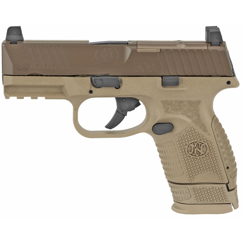 FN 509 Compact 9MM 3.7" OR FDE 10 Round