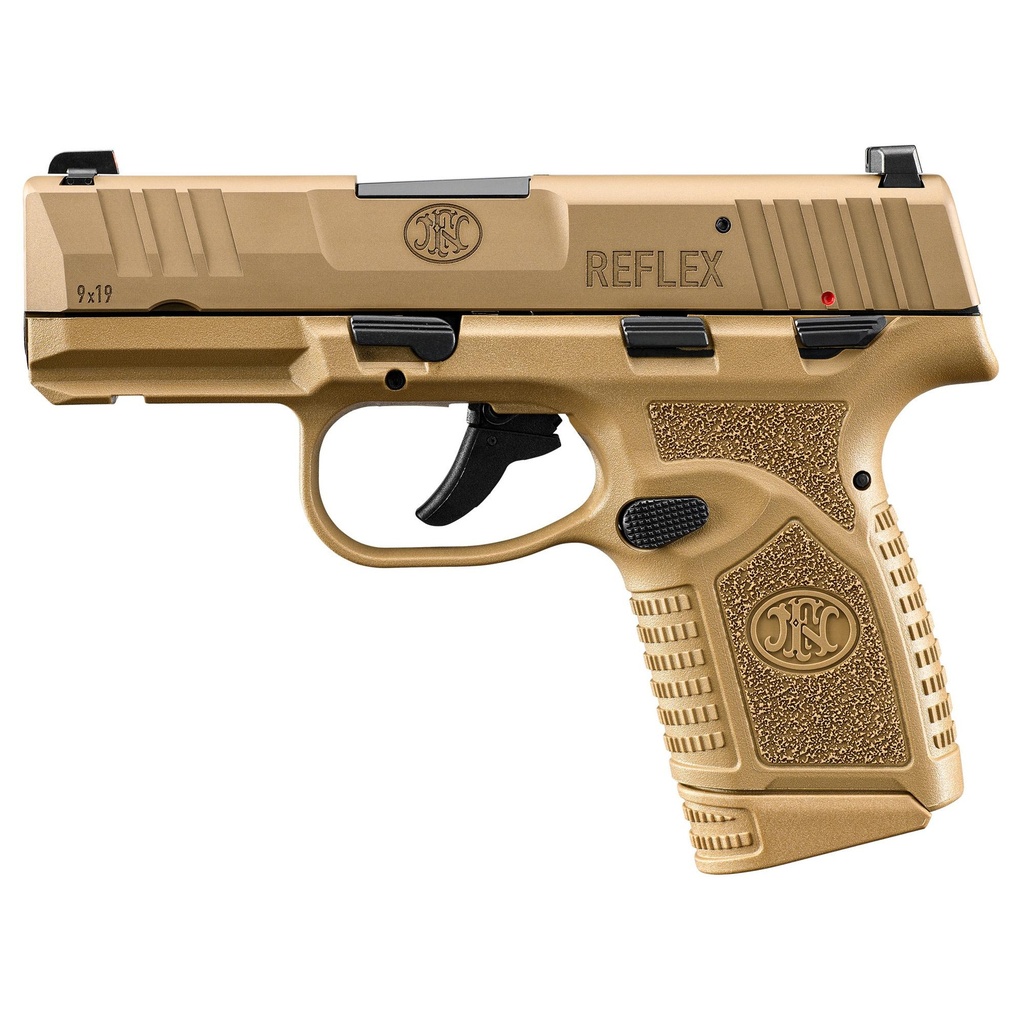 FN Reflex 9MM 3.3" Micro Compact Pistol FDE 10 Round
