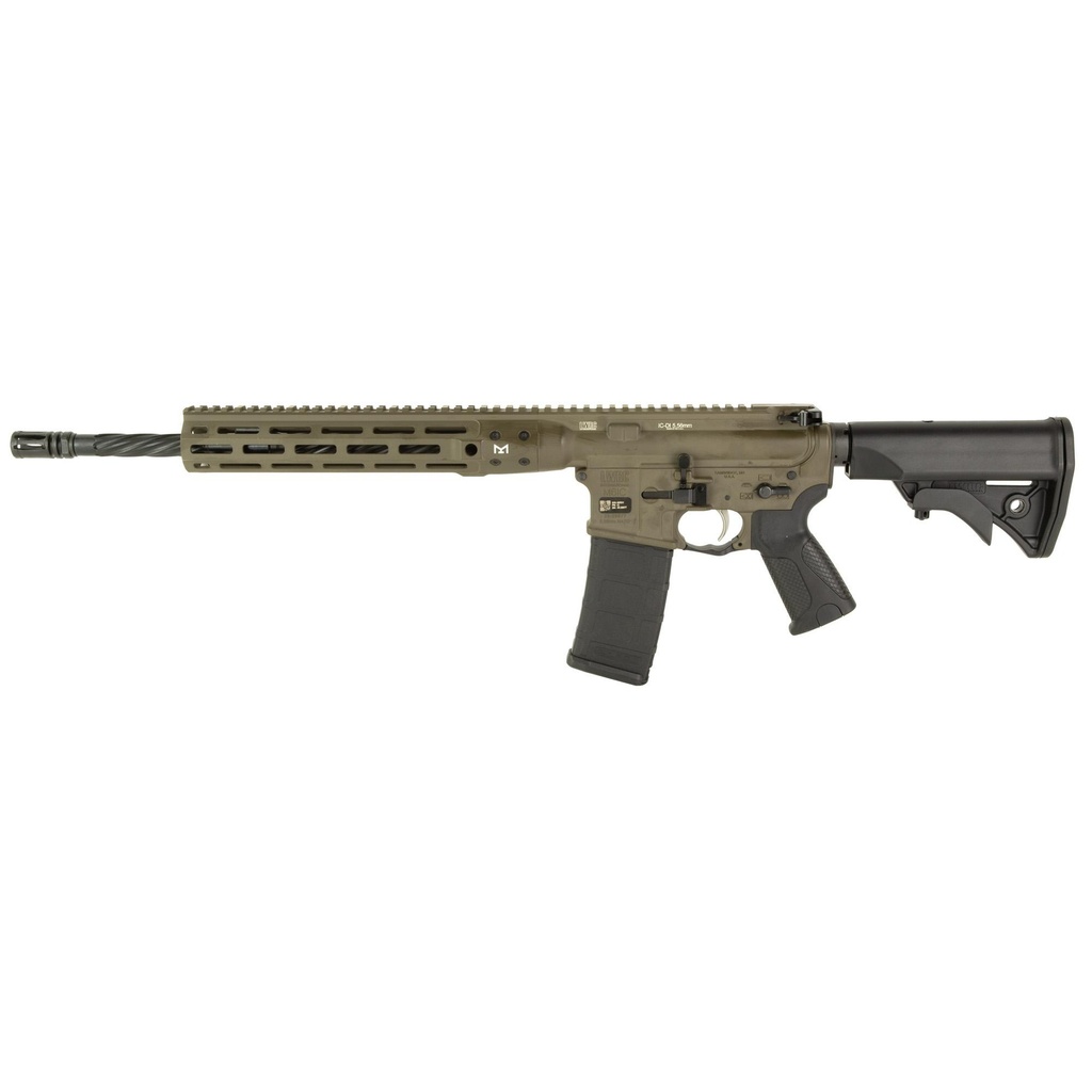 LWRC IC 5.56 NATO 16.1" Threaded Cold Hammer Forged Barrel M-LOK Patriot Brown 30 Round