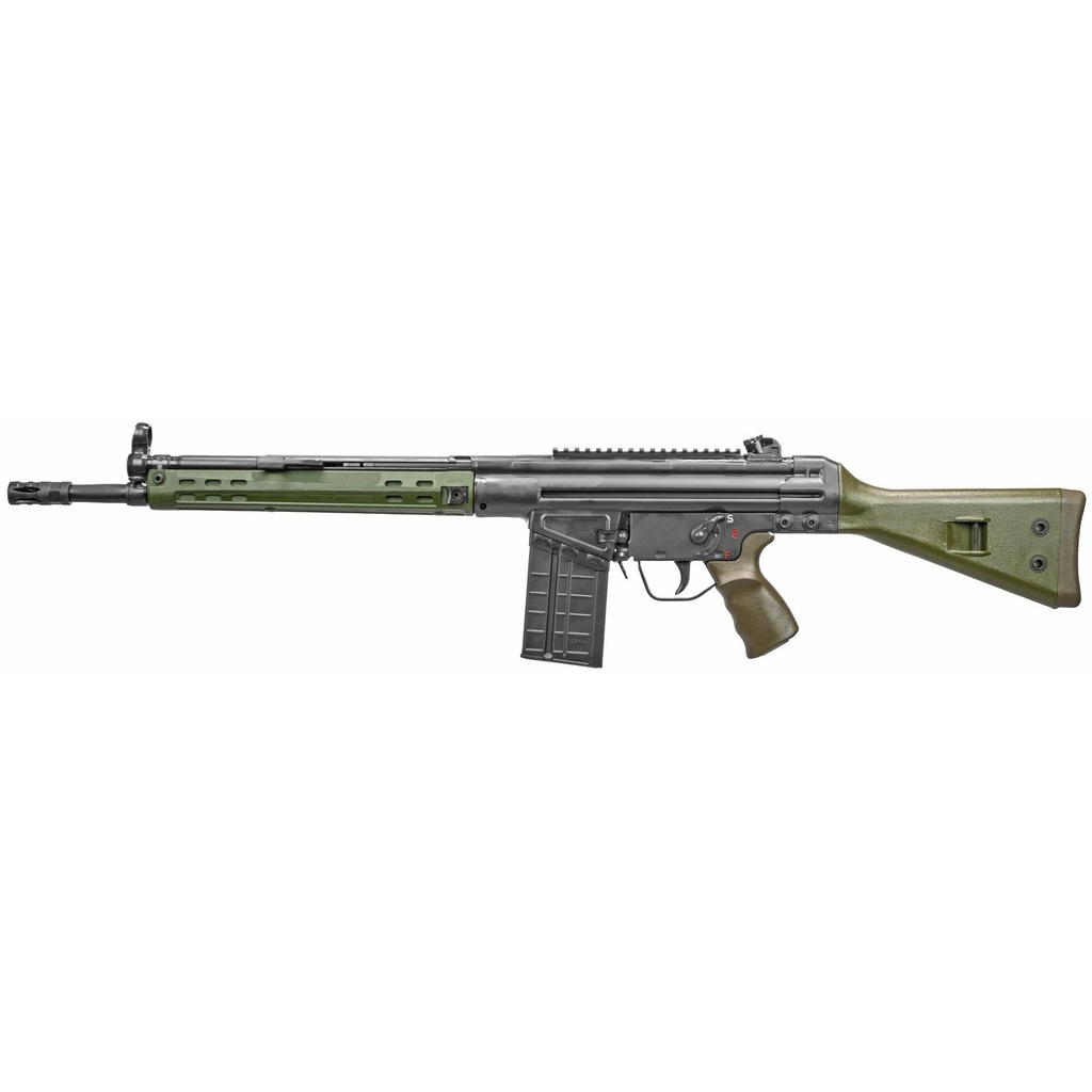 PTR Industries PTR-91 GIRK .308 16" Welded Scope Mount, Green Furniture, Metal Lower