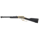 Rossi Rio Bravo .22LR 18" Lever Action Engraved Cerakote Gold Receiver Wood Stock 15 Round