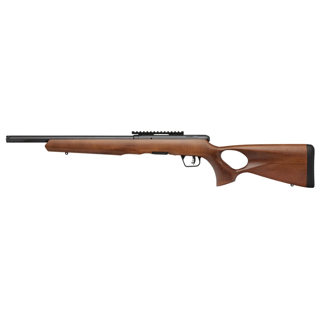 Savage B22 Timber .22 WMR 18" Threaded Barrel Wood Thumbhole Stock Black 10 Round