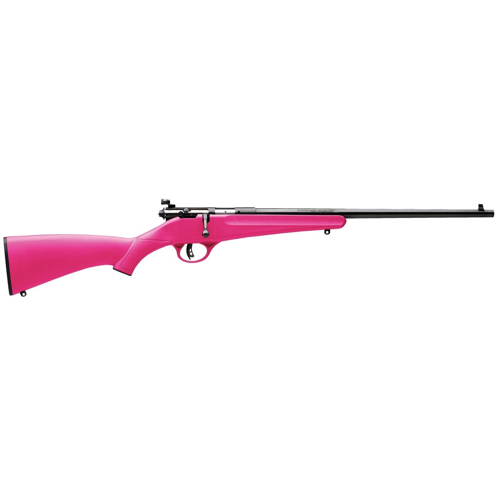 Savage Rascal .22LR 16.13" Pink Synthetic Stock, Adjustable Peep Sights, AccuTrigger