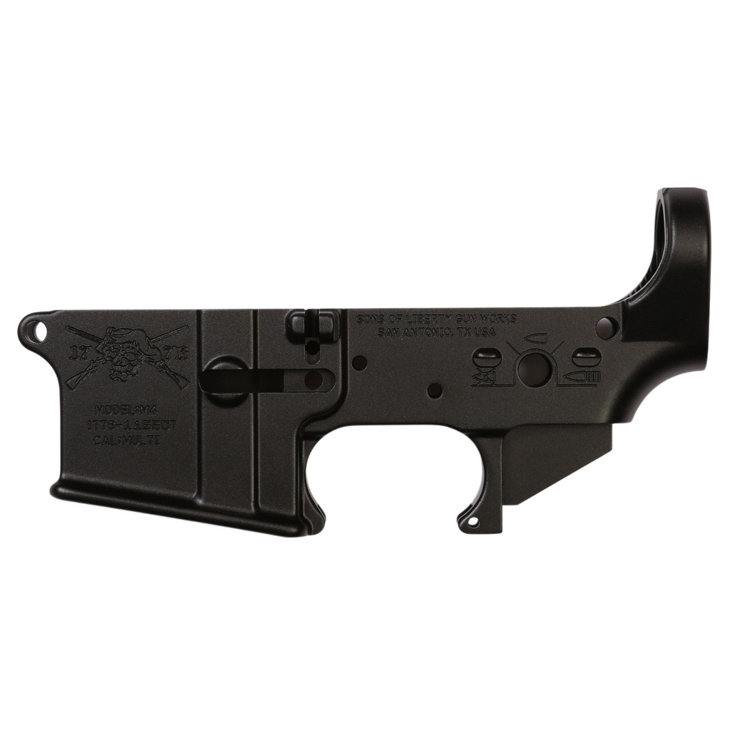 Sons of Liberty Gun Works ANGRYPATRIOT Stripped Lower Receiver .223 Remington/5.56 NATO Anodized Finish Black
