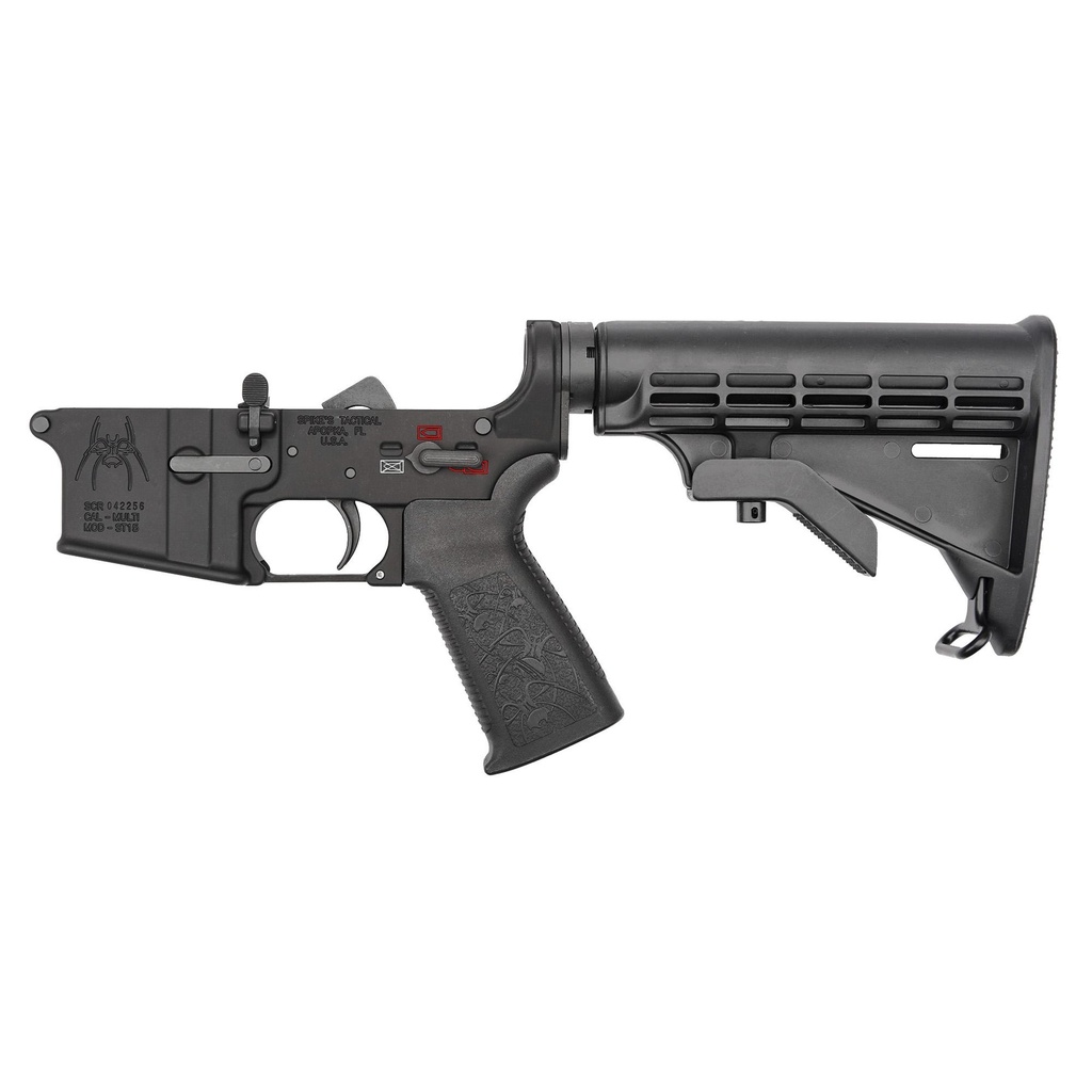 Spike's Tactical STLC200 .223 Remington/5.56 NATO Color Filled Semi-Automatic Black 6 Position Collapsible Stock