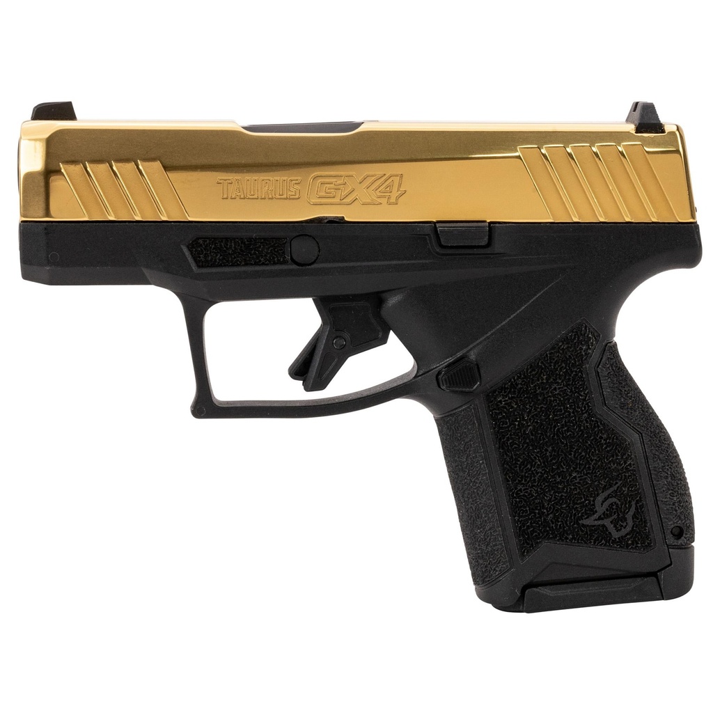 Taurus GX4 9MM 3" Gold PVD Slide, Black Frame, 13 Round Capacity