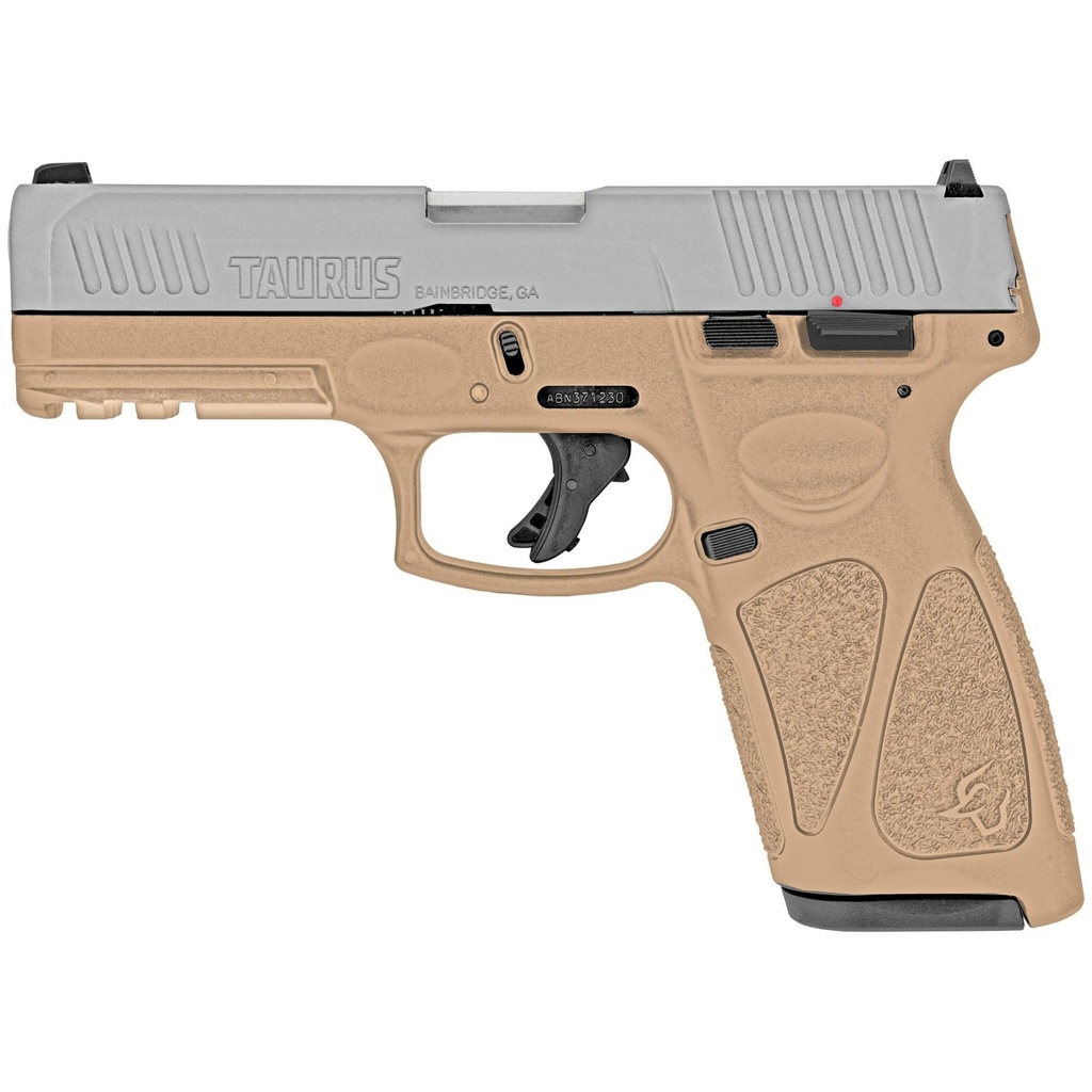 Taurus G3 9MM 4" Tan Frame Silver Slide 17 Round