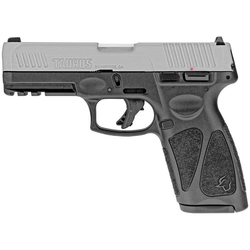 Taurus G3 9MM 4" Manual Safety Silver Slide Black Frame 17 Round