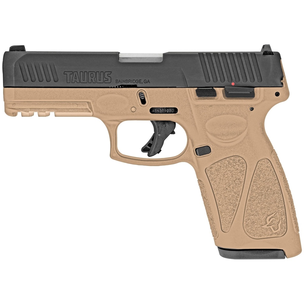 Taurus G3 9MM 4" Tan/Black Manual Safety 15 Round