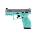 Taurus GX2 9MM 3.38" Silver and Cyan Compact Pistol 10 Round