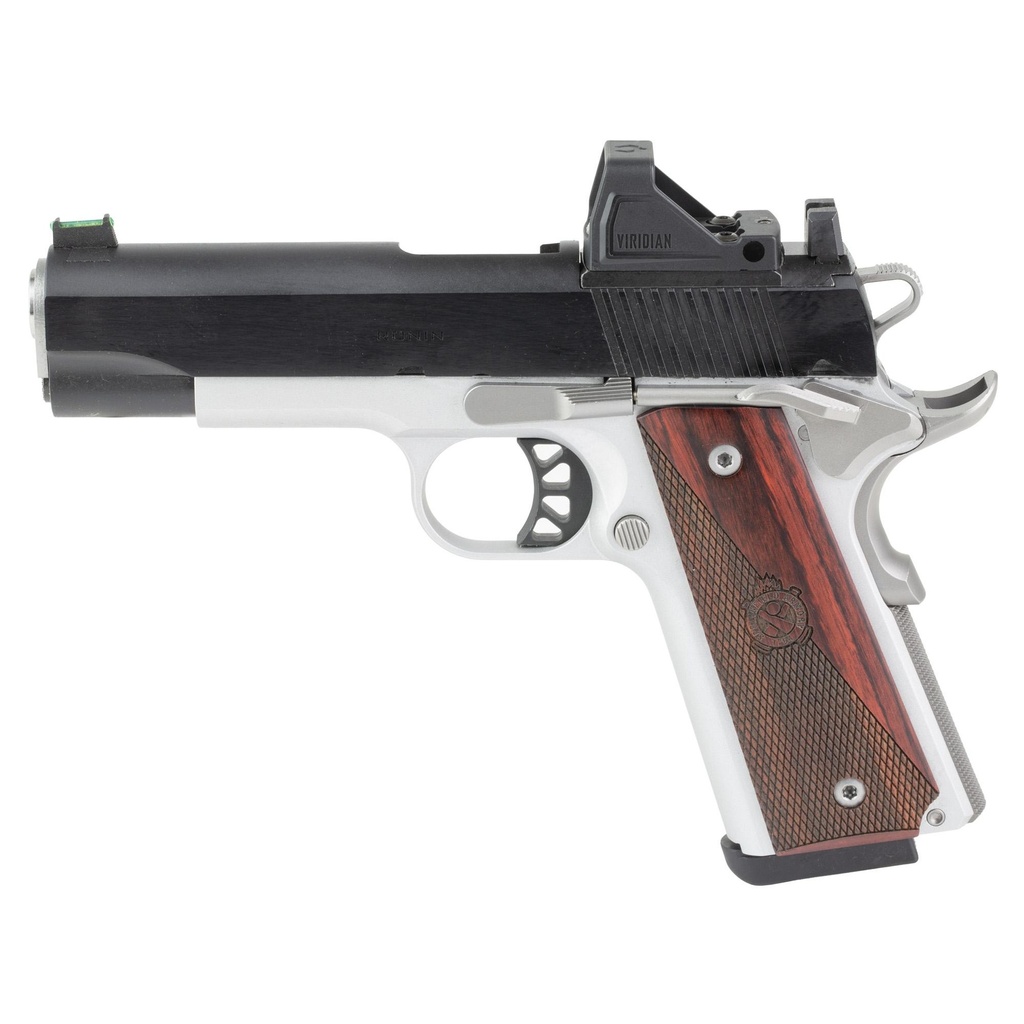 Springfield Ronin .45 ACP 4.25" Optics Ready Satin Aluminum Cerakote Black Wood Grips 8 Round