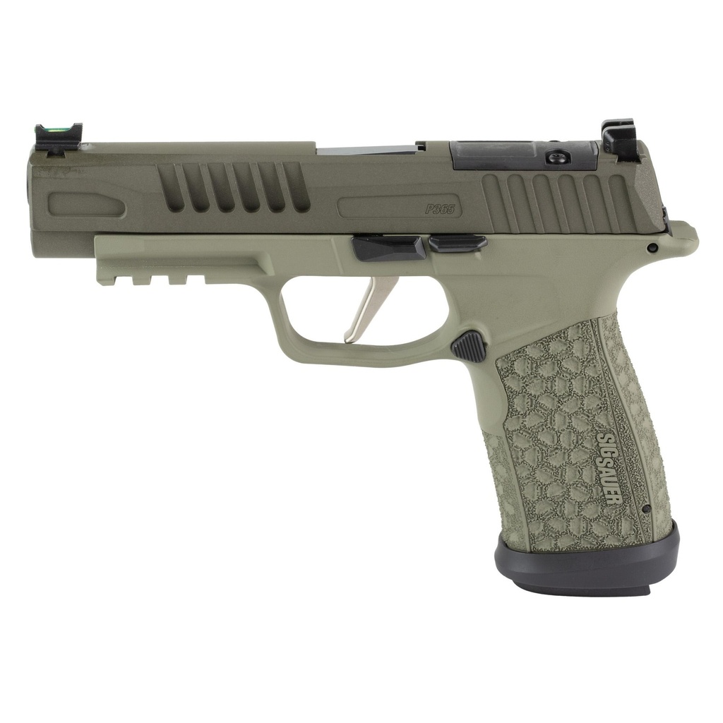 Sig Sauer P365 Fuse 9MM 4.3" Barrel Cerakote Black Slide Green Frame 21 Round Capacity