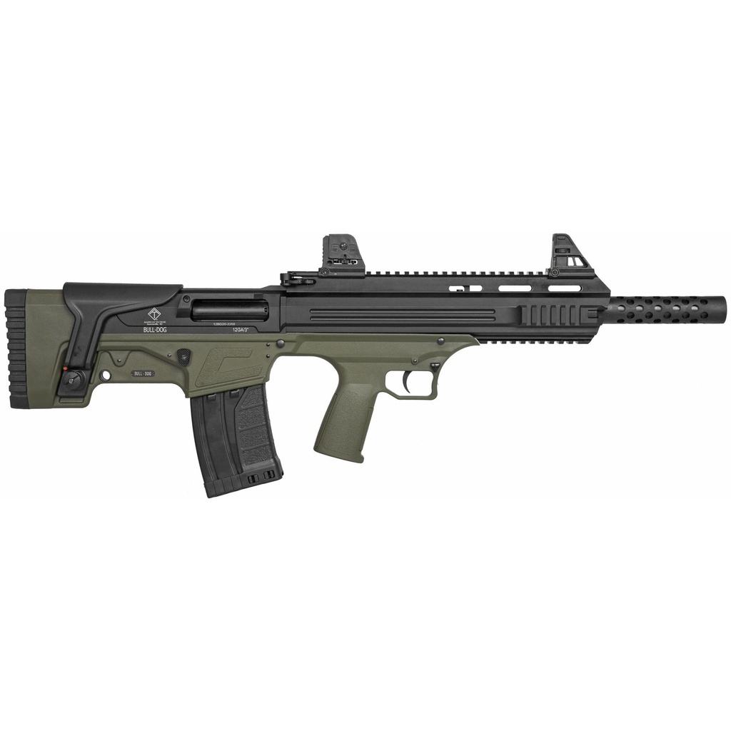 American Tactical Bulldog 12GA 18.5" Bullpup Semi-Automatic Shotgun Black/Olive Drab Green 5 Round