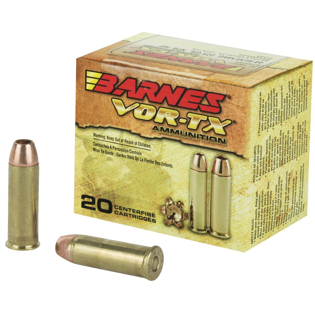 Barnes VOR-TX .44 Magnum 225 Grain XPB Lead Free 20 Round Box