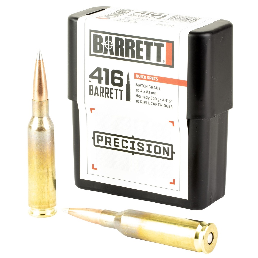 Barrett 416 Barrett Precision Ammo 500 Grain Match Grade 10 Round Box