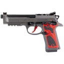 Beretta 92XI 9MM 4.9" Barrel Optics Ready Tinitec Finish Scorched Earth Red Aluminum Grips 18 Round
