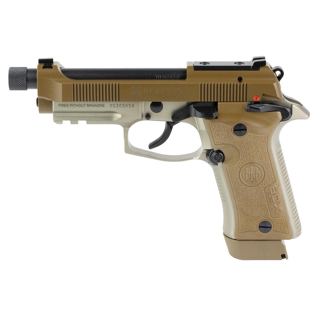 Beretta 80X Cheetah .380 ACP 4.4" Threaded Barrel Optics Ready Desert Finish 15 Round
