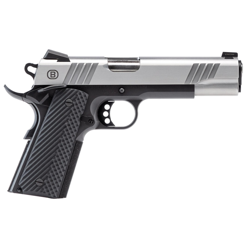 Bersa B1911 .45 ACP 5" Two-Tone Stainless/Black Tritium Sights