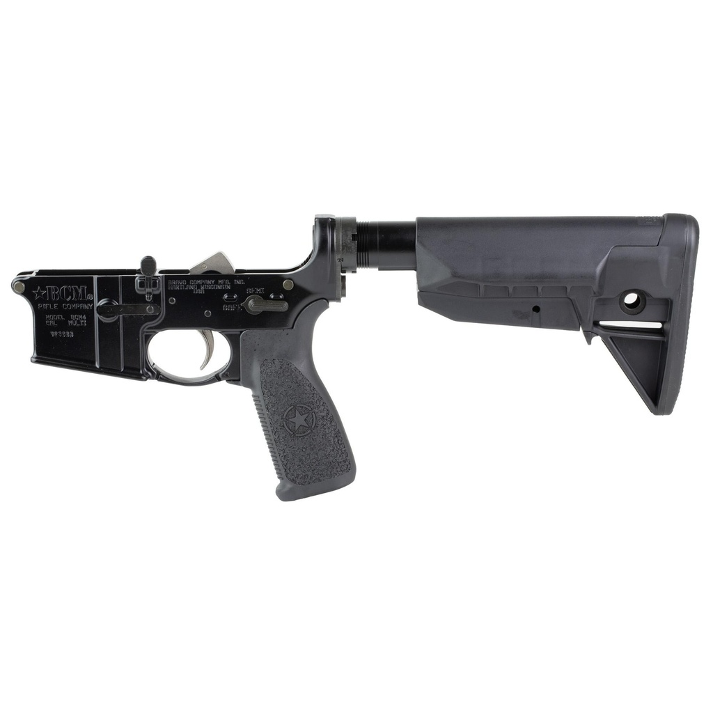 Bravo Company Complete Lower Receiver Multi Caliber Anodized Black BCM MK2 Recoil Mitigation System BCM SOPMOD 0 Widebody Stock