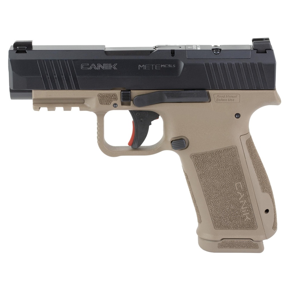 Canik METE MC9LS 9MM 3.64" Optics Ready Black with Flat Dark Earth Frame 10 Round California Compliant