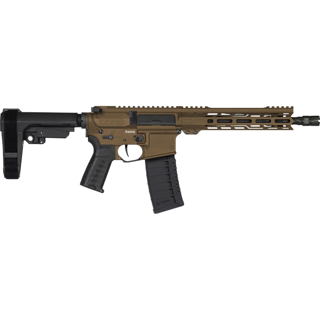 CMMG Banshee 5.56 10.5" Cerakote Midnight Bronze Pistol Stabilizing Brace