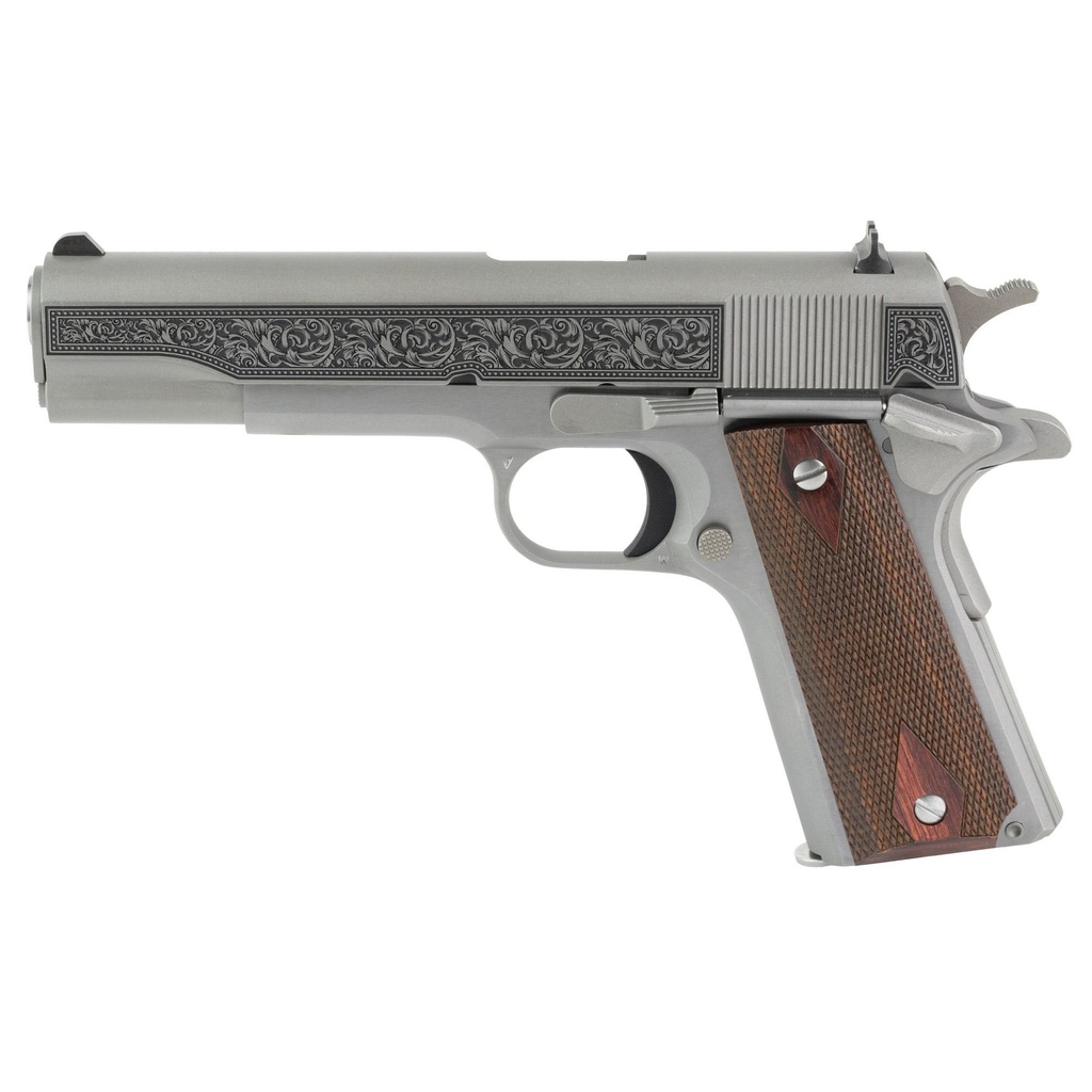 Colt 1911 Classic .45 ACP 5" Stainless Engraved 7 Round