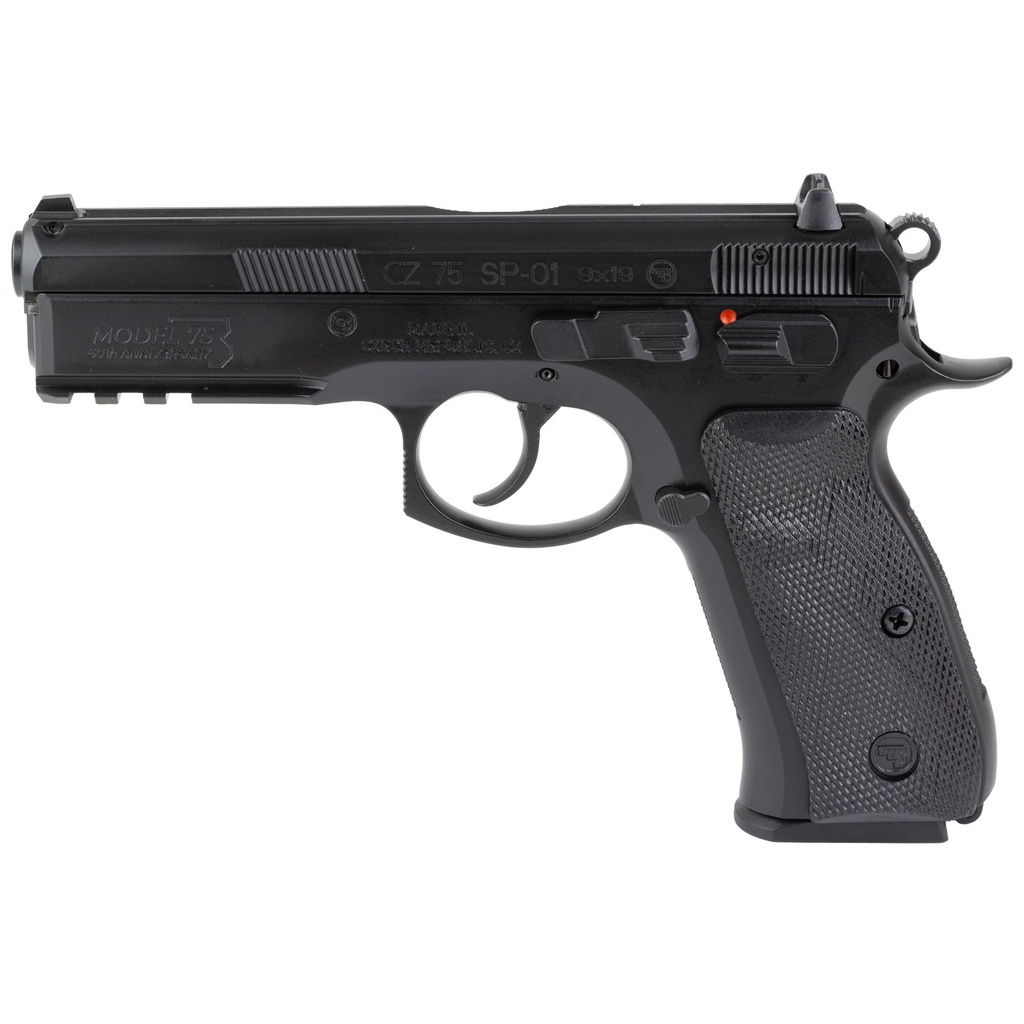CZ 75 SP-01 9MM 4.6" Black Manual Safety 10 Round