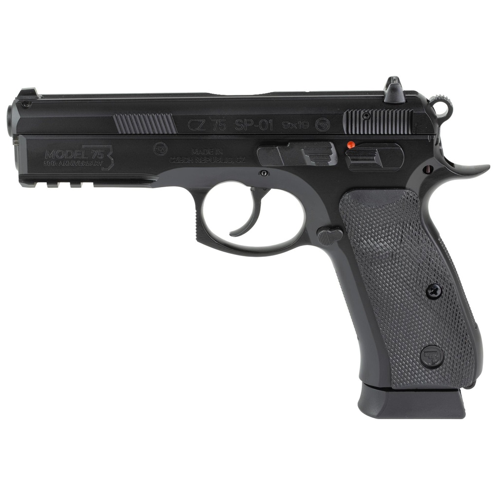CZ 75 SP-01 9MM 4.6" Black Metal Frame Pistol, 19 Round Capacity