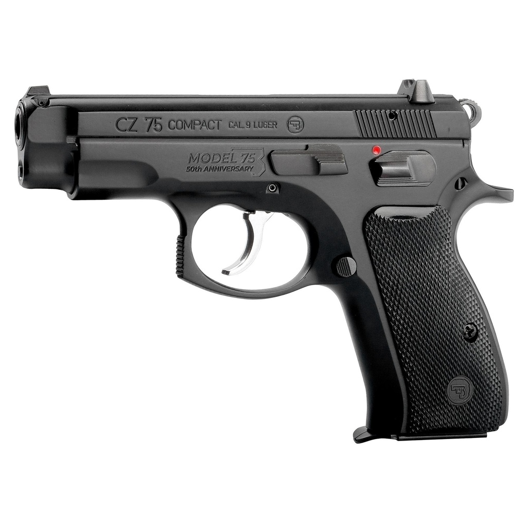 CZ 75 Compact 9MM 3.75" Black Manual Safety 15 Round