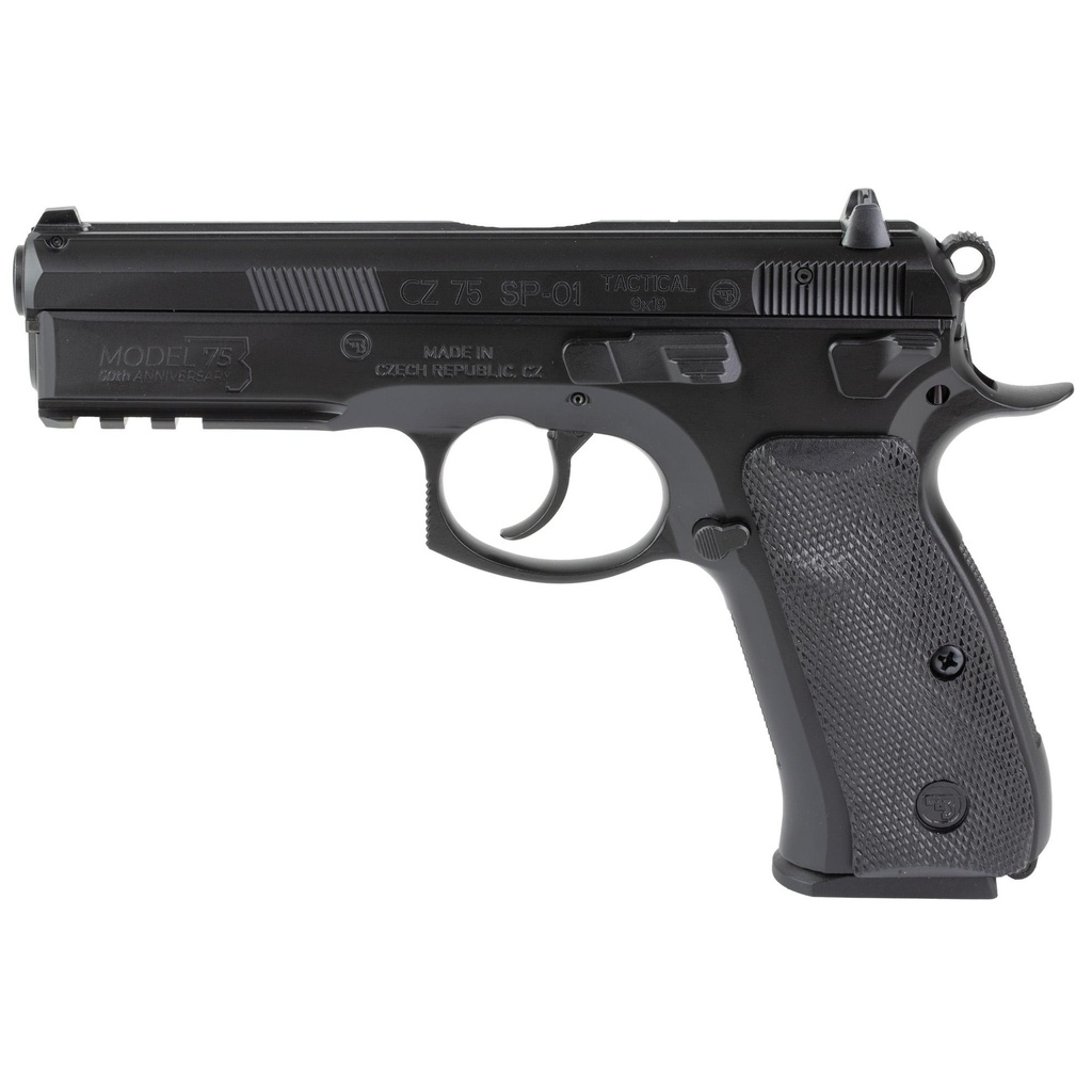 CZ 75 SP-01 Tactical 9MM 4.6" Black Ambidextrous Decocker 10 Round