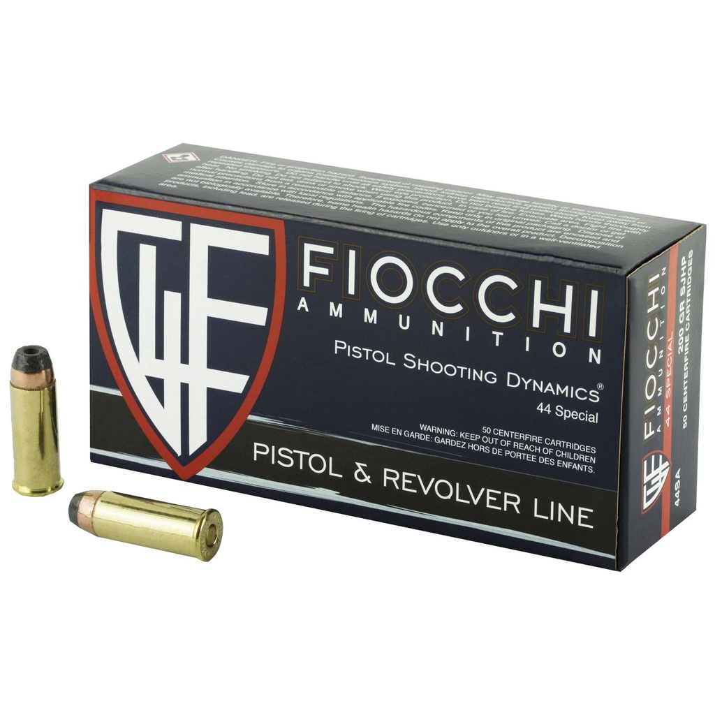 Fiocchi Ammunition Centerfire Pistol .44 Special 200 Grain XTP 50 Round Box