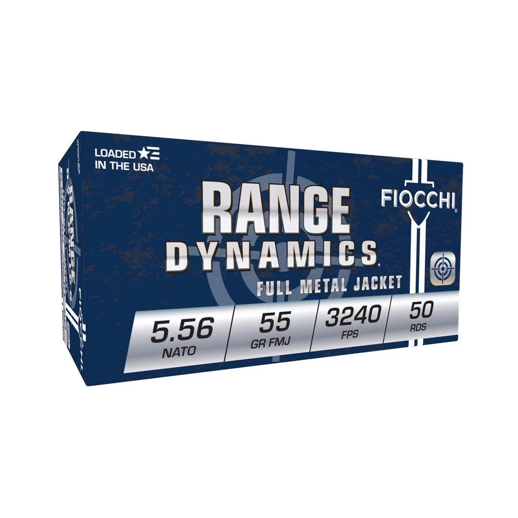 Fiocchi Ammunition Fiocchi Rifle 5.56 NATO 55 Grain FMJBT 50 Round Box